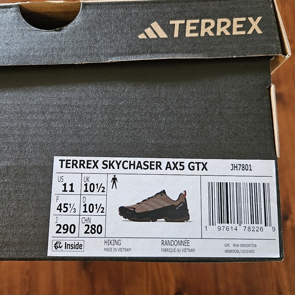 Adidas Terrex Men's Beige and Black Athletic Shoes Size 11 - Picture 5 of 5